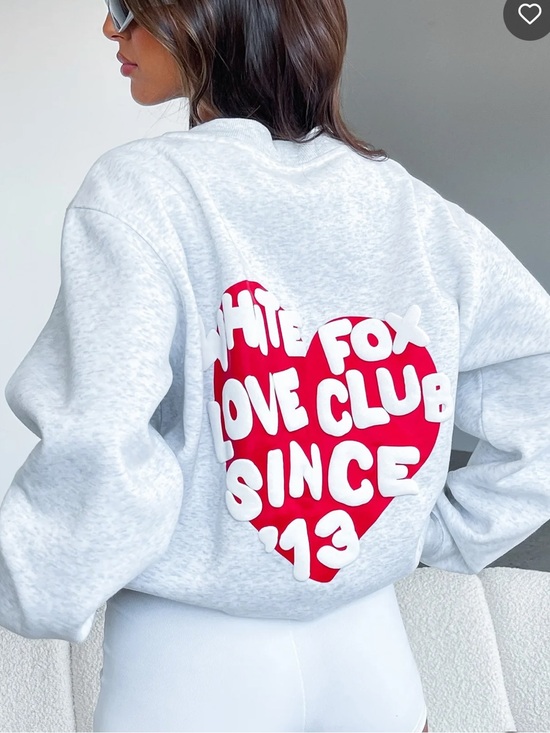 White Fox Boutique Tops - White Fox Love Club Crewneck Sweatshirt